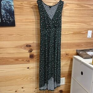 Torrid Green Leopard Print High Low Dress